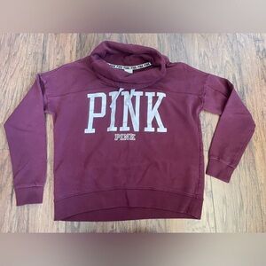 PINK Victoria's Secret Red Cowl Neck Sweater